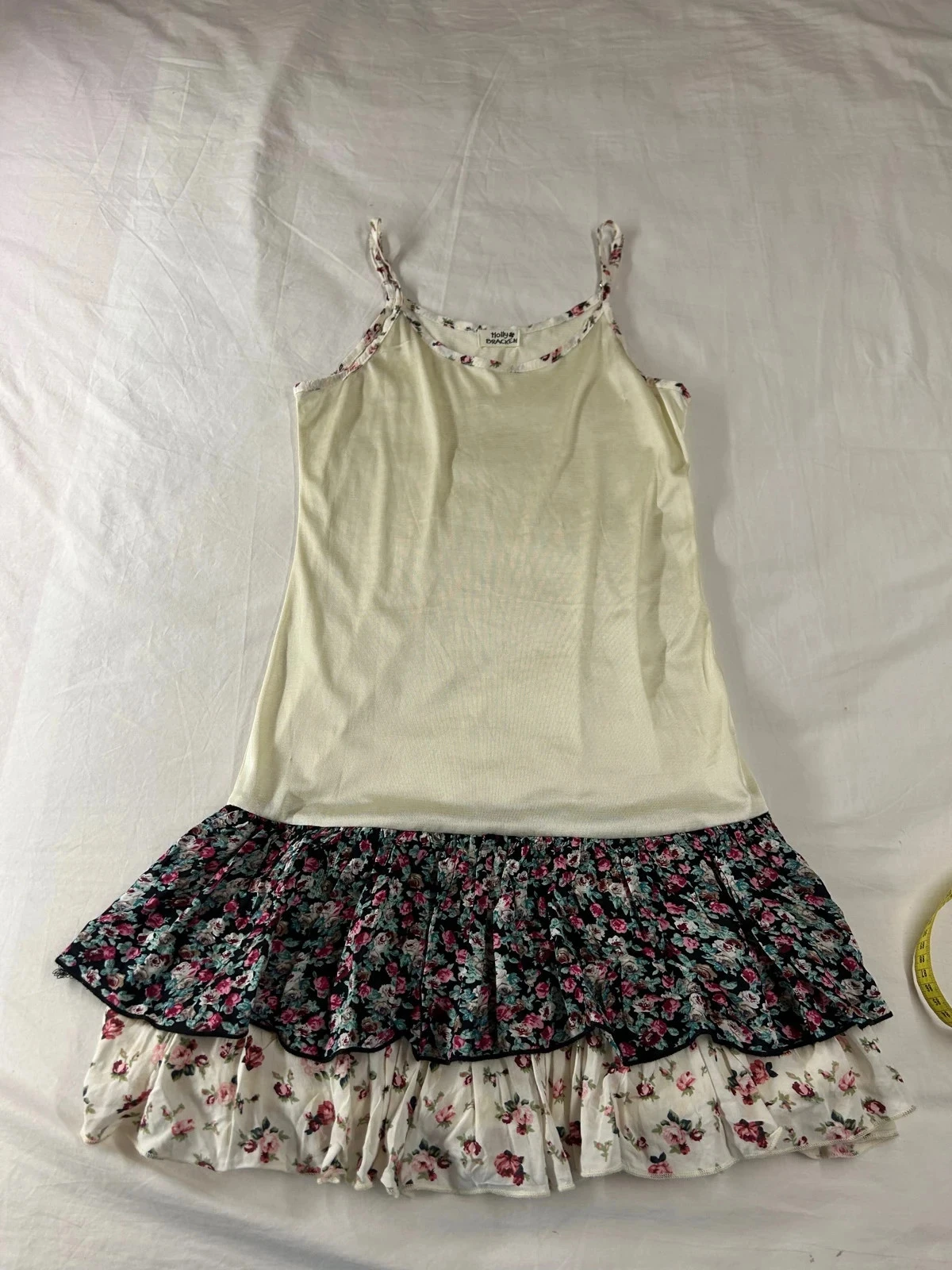 Robe chic casual holly bracken vintage blanc crème multicolore